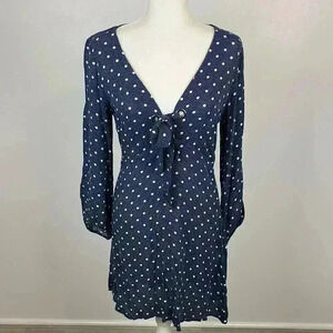 American Eagle Navy Blue Polka Dot Dress Size S NWT